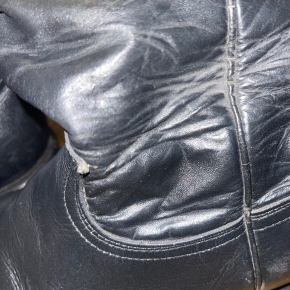 Cowtown Vintage Mens Roper Black Leather Boots Western Cowboy Size 8 - Picture 7 of 8